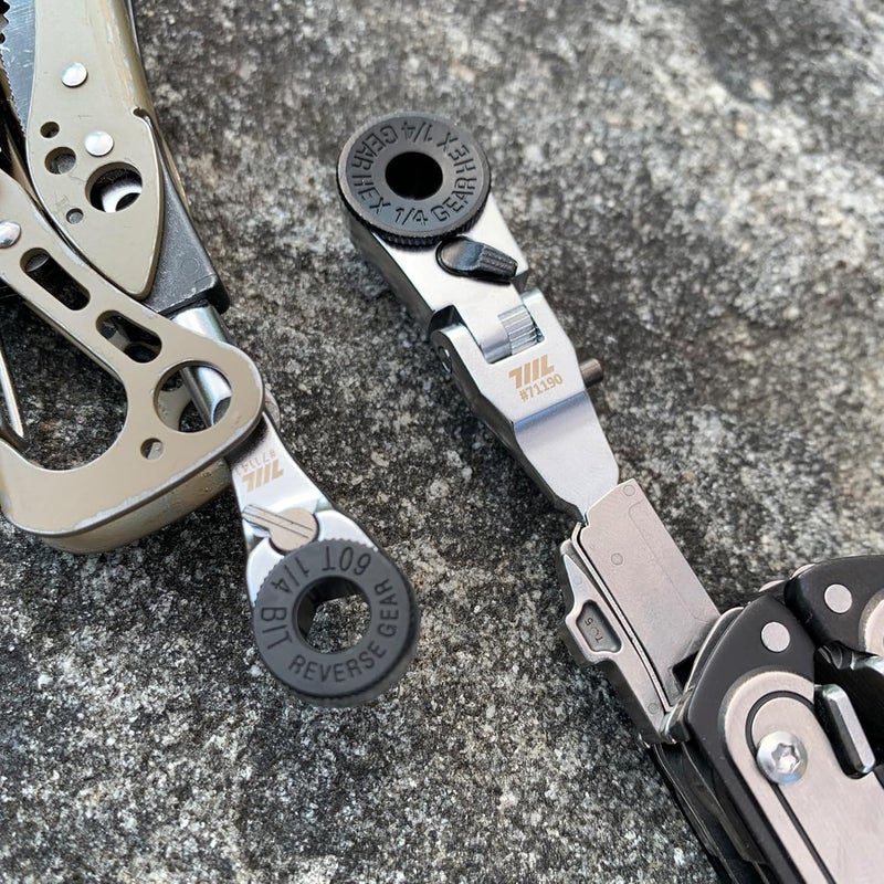711L Flat End Flex Head EDC Ratchet Wrench - Screwdriver Accessory Compatible with Multitools' Flat Bit Adapters - Image 3
